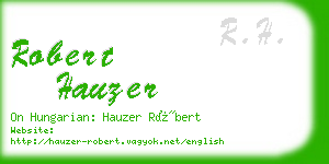 robert hauzer business card